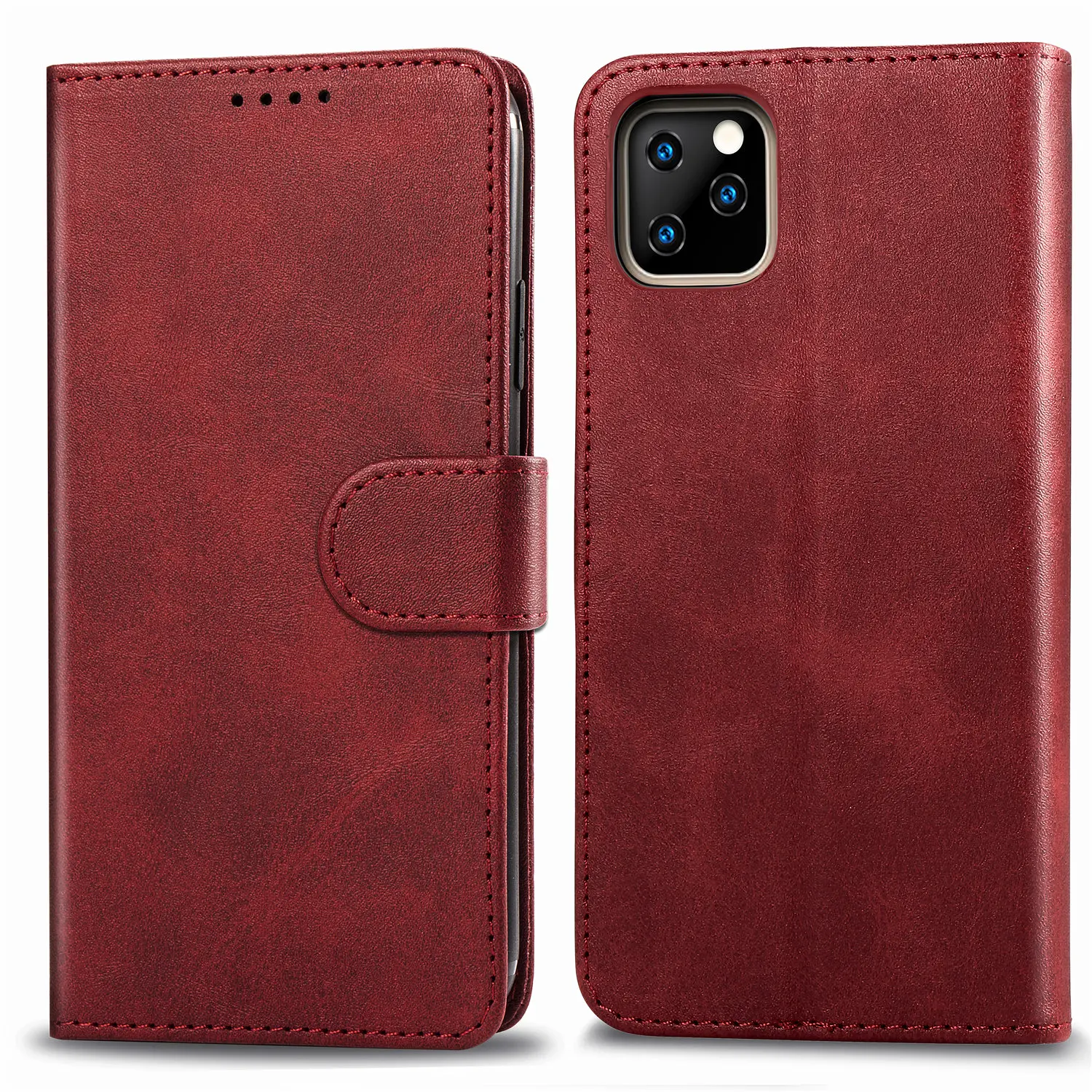 Leather Case For iPhone 2019 5.8" 6.5" X XS MAX XR 5 5S SE 6 6S 7 8 Plus Luxury Retro Flip Cover Funda