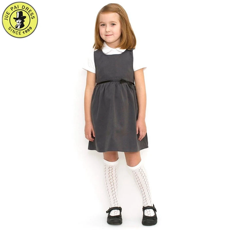 grey pinafore school dress