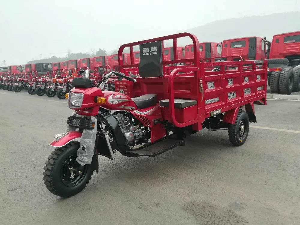 Popular china vehicle double hydraulic tipper tricycle transport goods