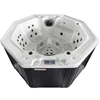 Octagonal 7 persons overflow spa whirlpool