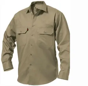 Khaki Men's long sleeve shirt workwear shirt garment Khaki Men's long sleeve shirt workwear shirt garment