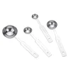 Amazon OEM baking tool 4-pcs spoon set stainless steel measuring spoons