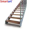 New arrival Safety Double Stringer Wood Steps Stairs