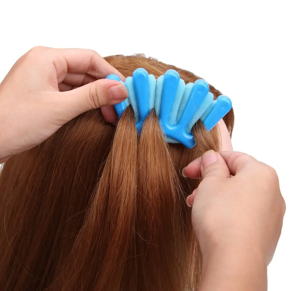  Hisight 2 PCS Sponge Hair Braiding Machine Women Lady Girls  DIY French Twist Plait Hair Braiding Tool Sponge Hair Styling Clip Stick  Braider Braid Tool (Red、 Blue) : Beauty 