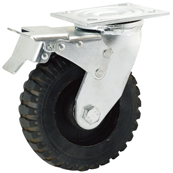 200mm Industrial Heavy Duty Rubber Caster Wheels