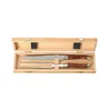 3pcs steak knife and fork set with wooden box