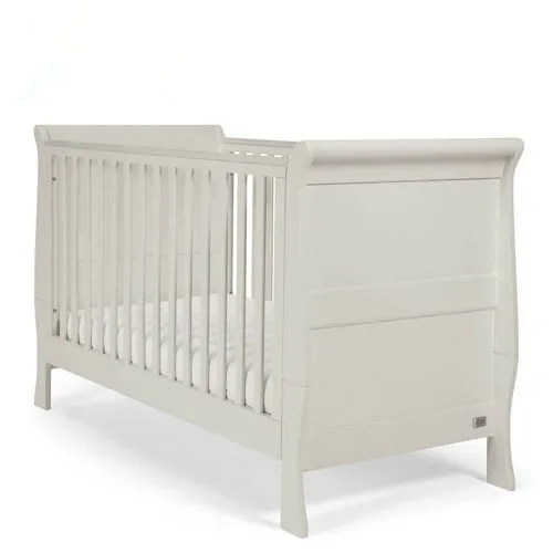 Low Price Dark Grey Color Wooden Cot Bed Baby Crib Convertible