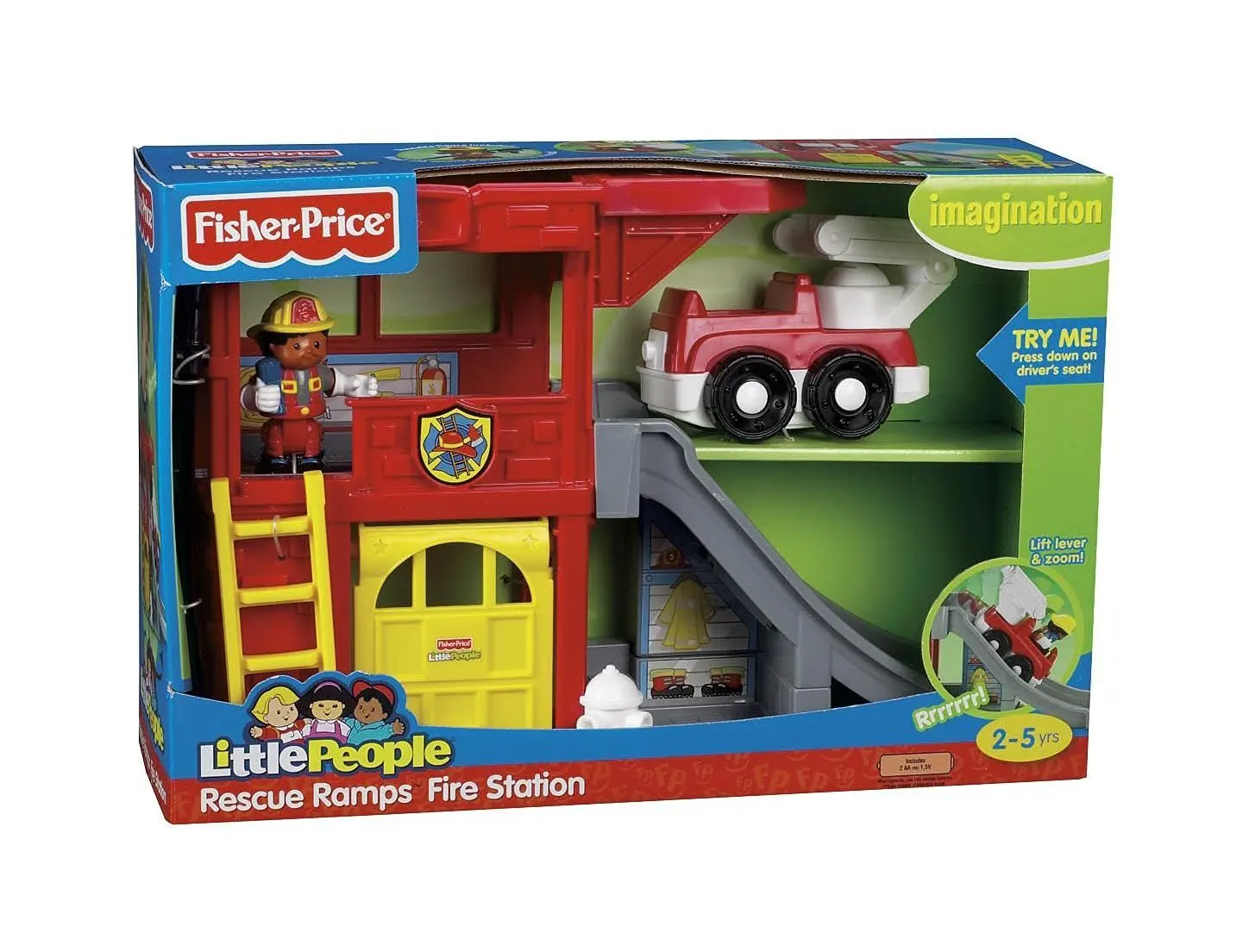 fisher price fire station and engine playset