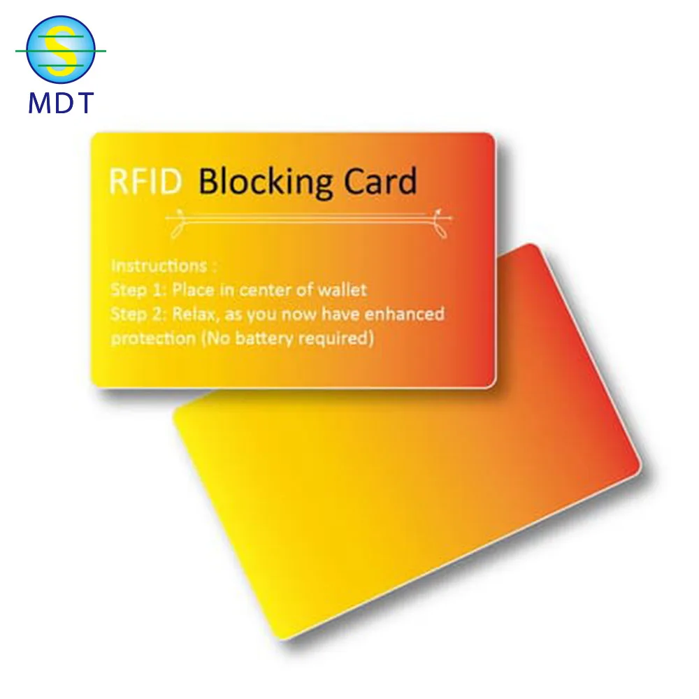 定制颜色13.56MHZ带有完整钱包保护功能的阻止卡RFID