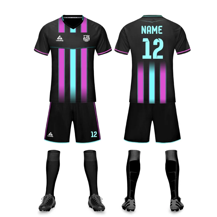 Wholesale Custom Cheap Full Set Soccer Jersey Oem Youth Football Uniforms