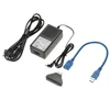 USB3.0 To External SATA III Serial ATA 2.5"/3.5" Hard Disk Drive HDD SSD USB To SATA Converter Adapter Cable with Power Adapter