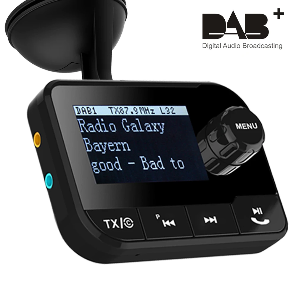 DAB / DAB+ dab receiver with fm transmitter in car digital radio player smartphone usb charger and fm radio mini digital speaker