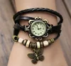 New Fashion With Butterfly Leaf Pendant Rope Bracelet Watch Geneva Quartz Luxury Women Twine Watch
