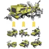 # Ready To Ship # ABS Plastic 6 In 1 Bricks Sets Toys Army Transforming Building Blocks Military Troops Armored Truck For Kid