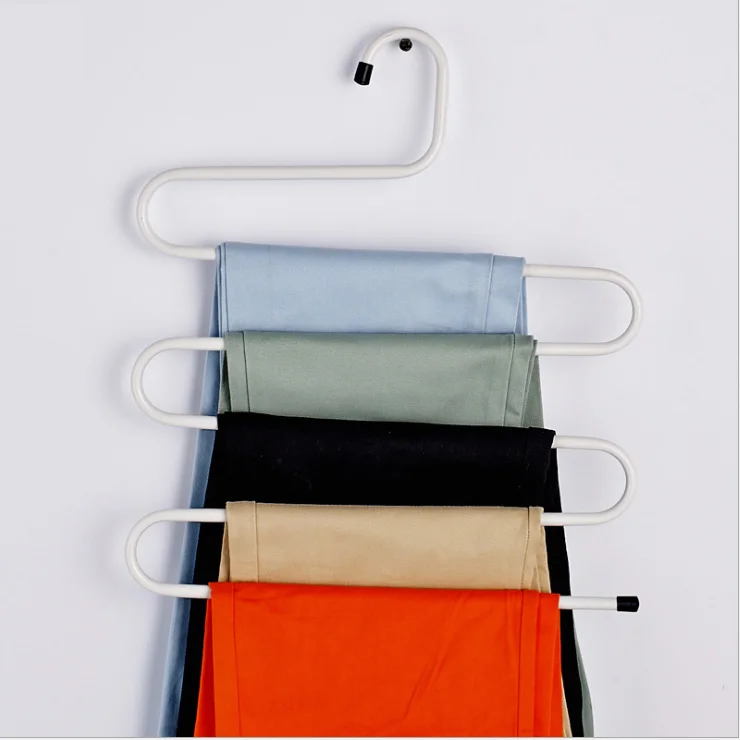 S Type Metal Pants Hangers Trouser Hanger Cheap Pants Rack Wire Hanger