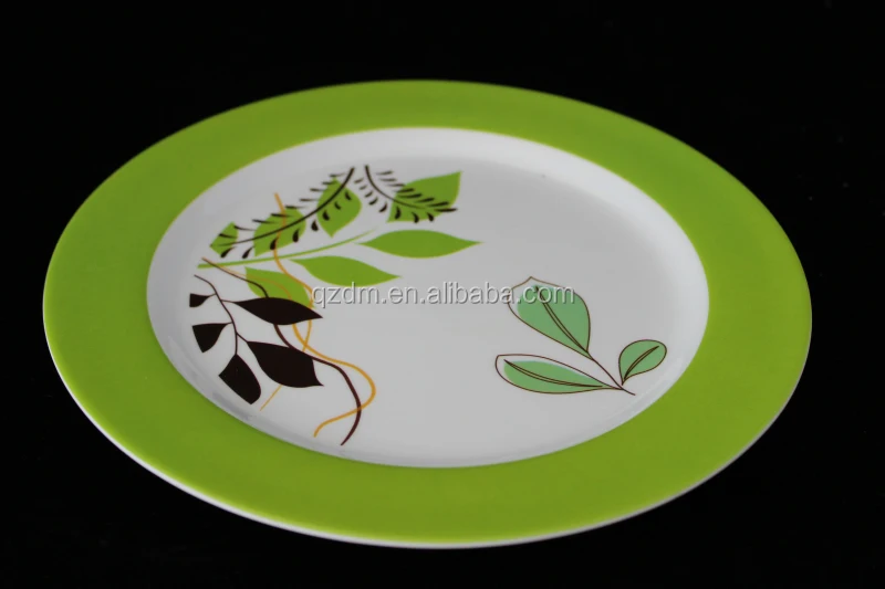 25cm Simple Plastic Round Plate Melamine flat plate 10inch