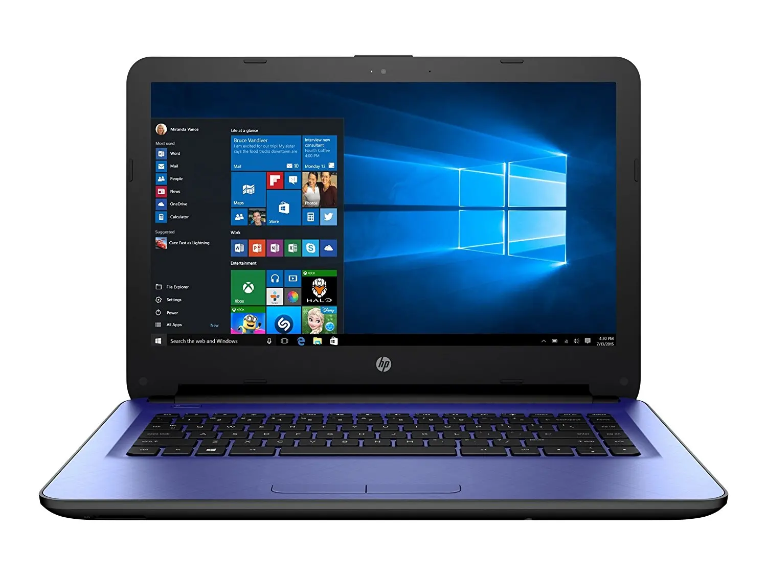 Get Quotations · HP 14-ac159nr Laptop Computer with 14" Screen & Intel  Celeron Processor, Windows
