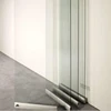 Full height single glass foldable frameless glass wall partition