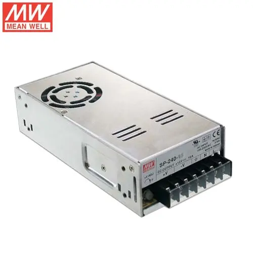 Mean Well SP-240-48 Enclosed Switching AC-to-DC Power Supply, Single Output, 48V, 0-5A, 240W, 2.0" H x 3.7" W x 7.5" L