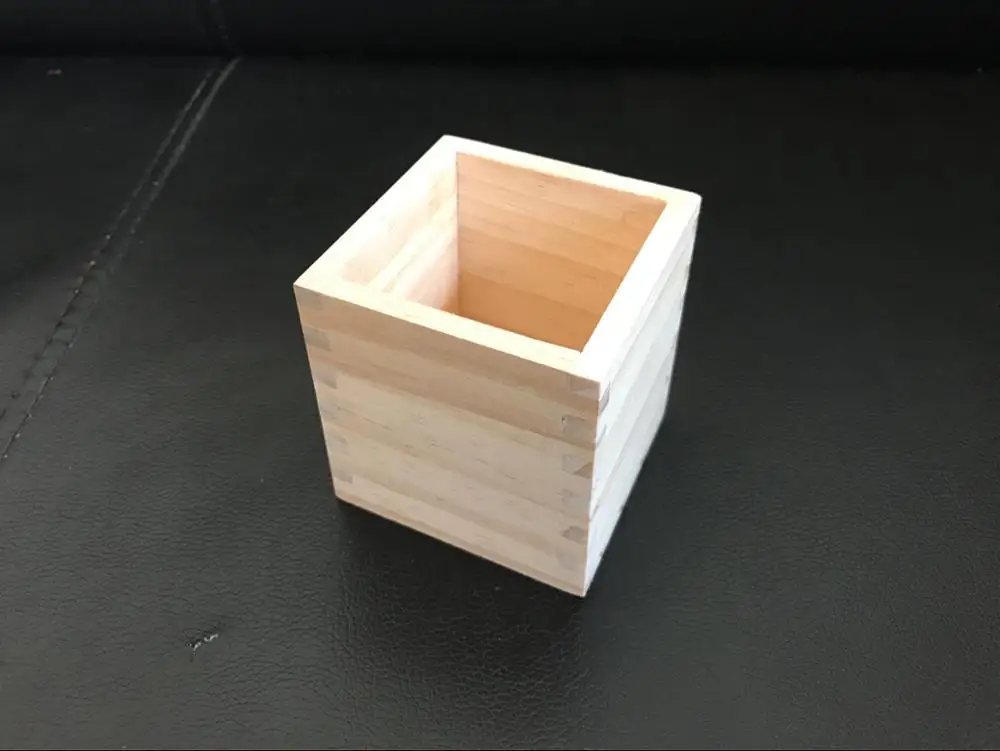 small wooden box without lid