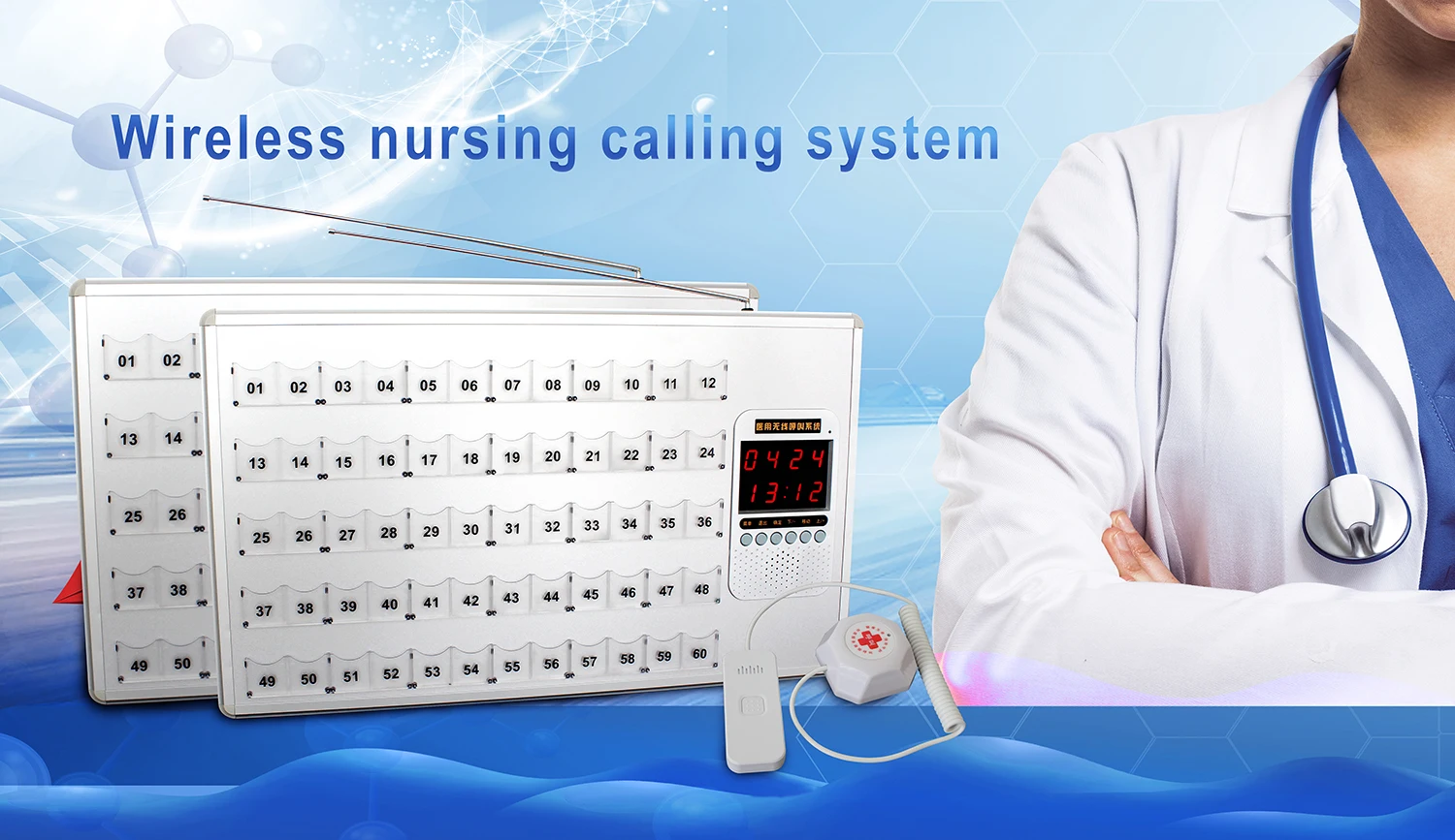 Hospital Wireless Call Bell System Patient Emergency Call Nurse Button ...