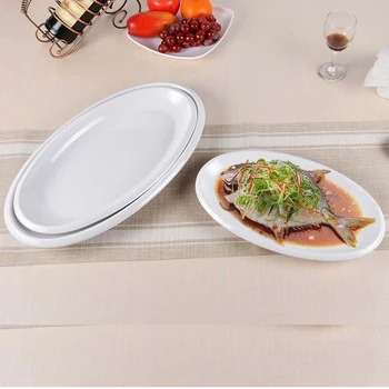 Safe Dishwasher Melamine Oval Fish Plate Used Restaurant Dishes For Sale - Buy Restaurant Dishes ...