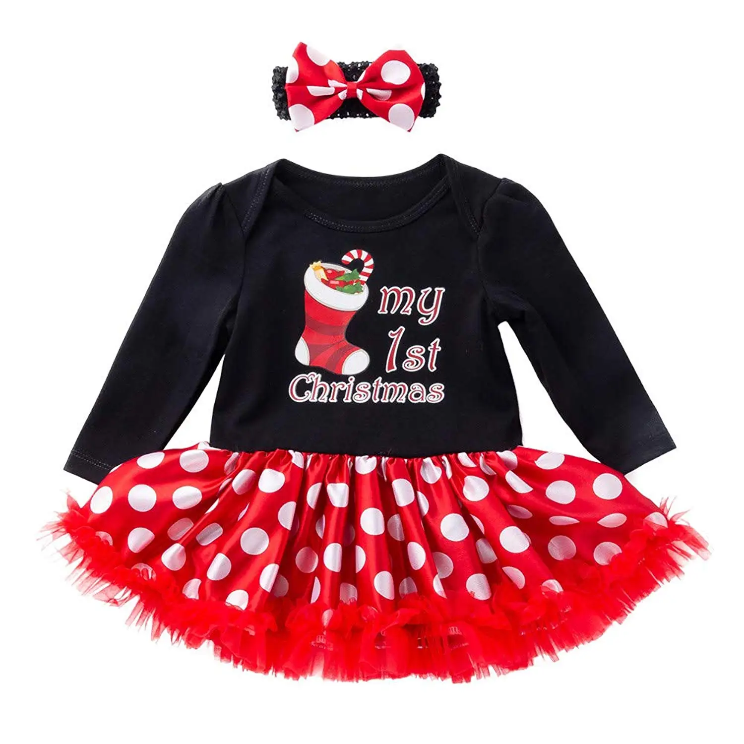 Hongxin Newborn Baby Romper Set,Cute Christmas Tree Tops+Bow Tutu Skirt Outfits Set