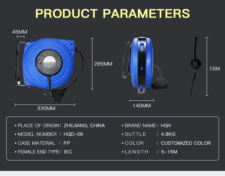 B 15m Ceiling Mounted Or Wall Mounted Automatic Retractable