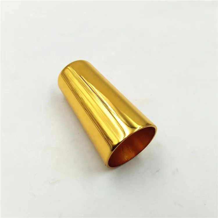 Metal Gold furniture tapered caps for chairs sleeve fitting tips TLS-062