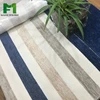 100% polyester chenille jacquard geometric stripe sofa fabric