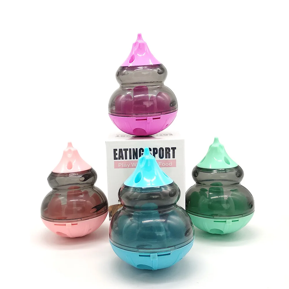 Manufacturer wholesale OEM custom logo plastic ball pet dog cat feeder toy