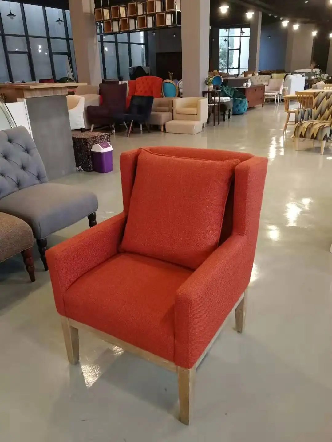 Frank Furniture New Model Sofa Chair Wooden Frame Soft Upholstery