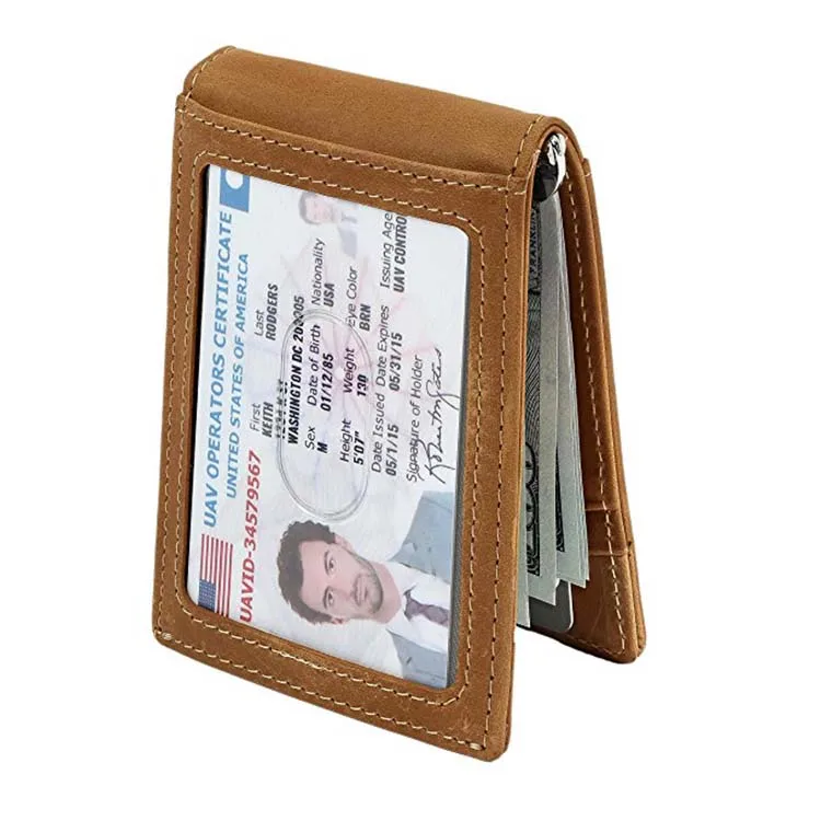 Money Clip Front Pocket Wallet Slim Minimalist Wallet RFID Blocking