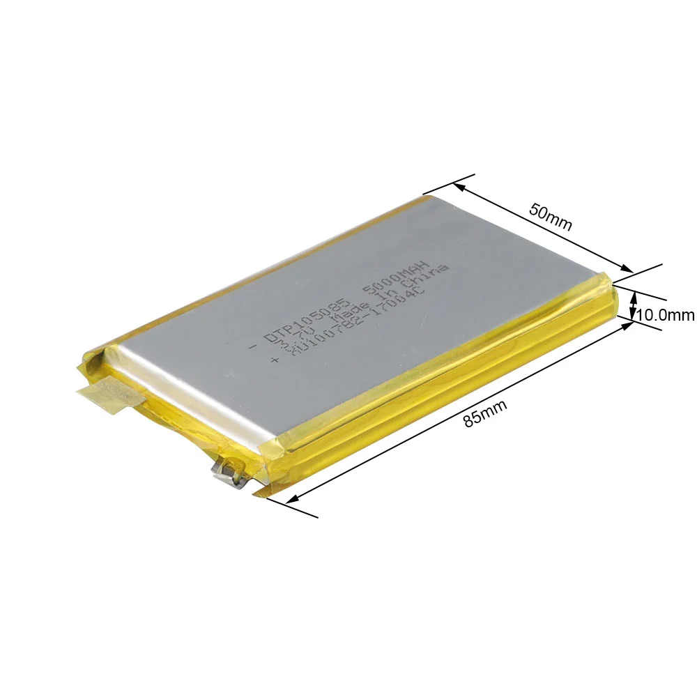 DTP 105085 3.7V 5000mah lithium polymer battery with kc CE UL.jpg