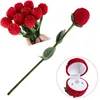 Best Quality Best Quality Red Rose Jewelry Box Wedding Ring Gift Case Earrings Storage Display Holder