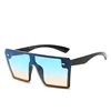 Wholesale Promotion Frameless Fashion Glasses, Conjoined Gradient Polarized Oversized Sunglasses