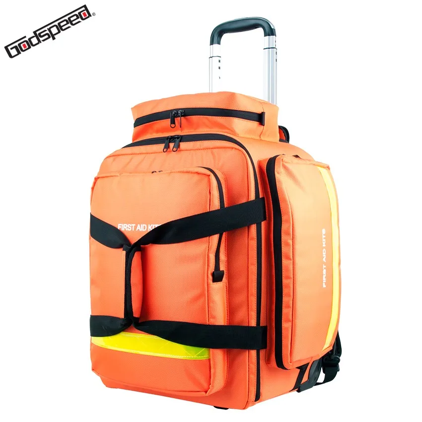Big Capacity Durable Empty Trolley Emergency First Aid Kit Medical Bag