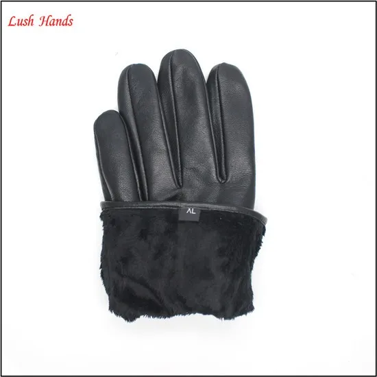 Boys fashion dress gloves with genuine leather belts