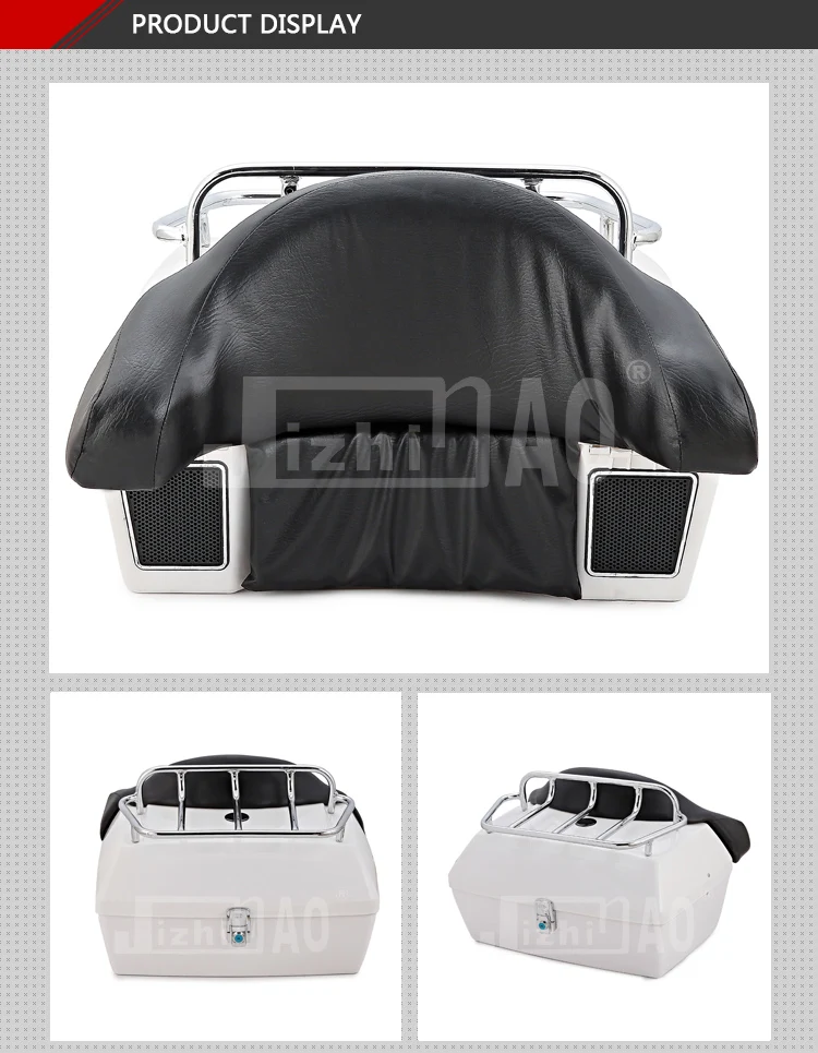 47l Abs Motorcycle Trunk/ Tail Box With Top Rack X Large With Large