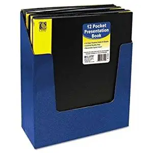 C-Line - 6 Pack - Bound Sheet Protector Presentation Book 12 Sleeves 11 X 8-1/2 Black "Product Category: Binders & Binding Systems/Presentation Books"