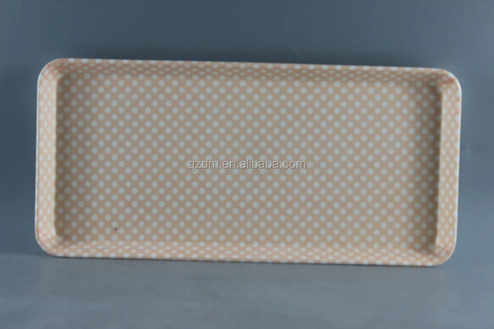 Non-Slip Surface Melamine Rectangle Tray