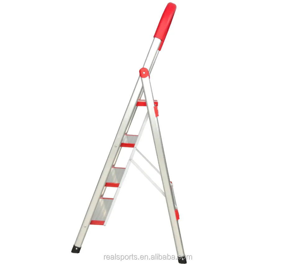Folding Ladder Four Step Wide Pedals Aluminum Ladder Household Alununum Ladder Foldable