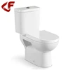 luxury sanitary ware U shape two piece dual flush WC toilet wares