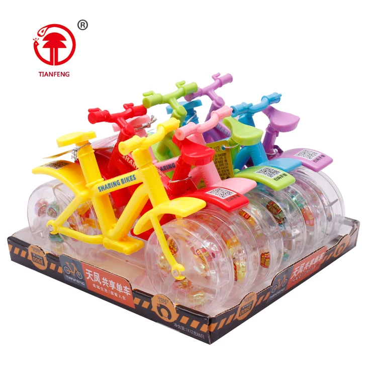 Colorful Bike Jelly Toy Candy Tablet Toy Candy Mini Bicycle Toy Soft