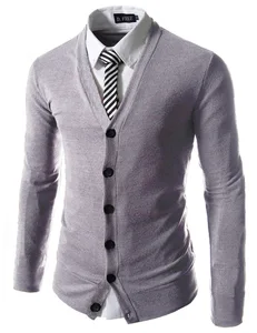 Mens Solid Color Slim V Neck Business Knit Cardigan Mens Solid Color Slim V Neck Business Knit Cardigan