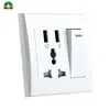 uk square extension wall multi plug socket and switch outlet in Wholesalers unique designer 13a