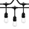 Hot sale 48ft 15 E26/E27 sockets copper wire electric led rope bulb lights string outdoor decorative