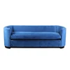 3 seat modern elegant navy velvet home sofa