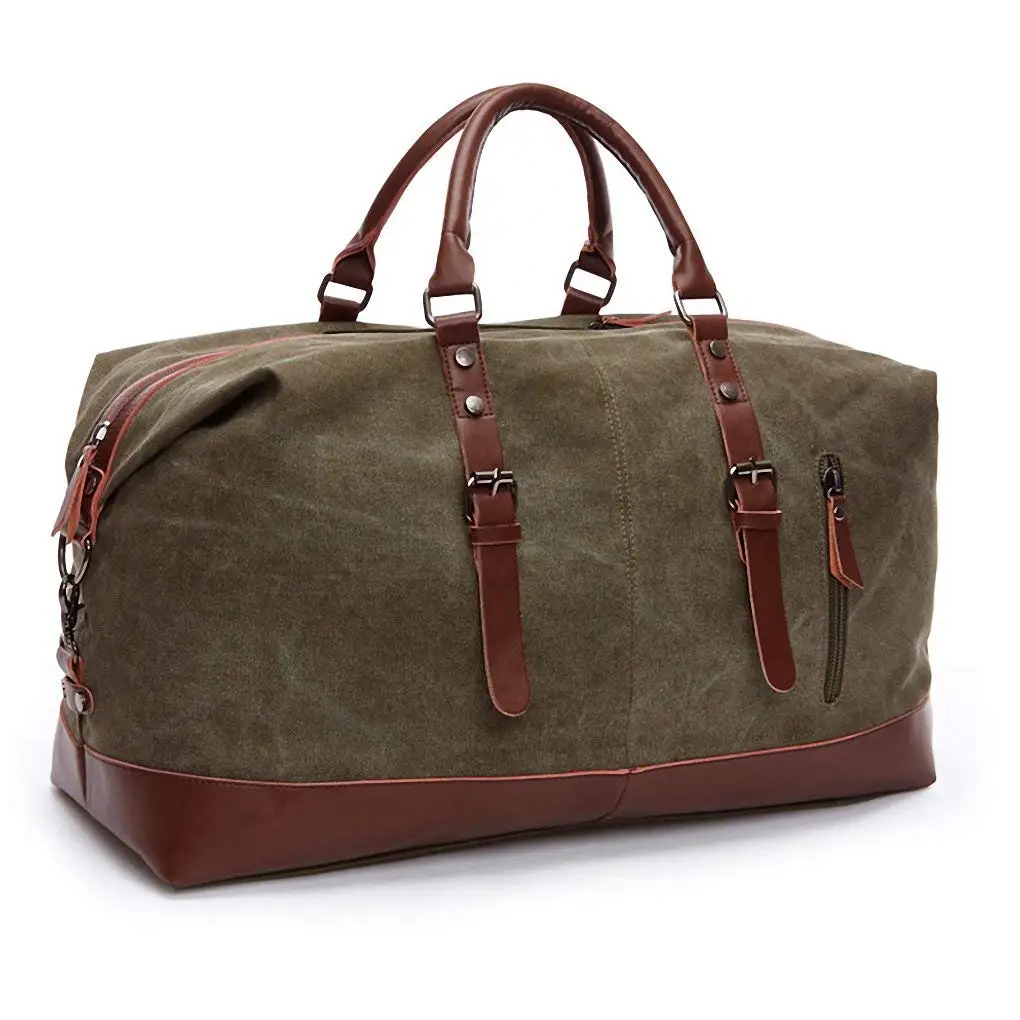 Kenox Canvas Travel Duffel Bag Sport Tote Bag Weekender Overnight Luggage