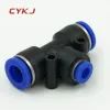 Pneumatic Plastic Push To Connect Fittings Reduce Tee Connect Push in Fittings Tube Fittings